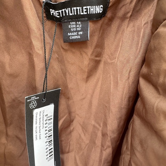 PrettyLittleThing Brown Quilted Robe - Picture 5 of 9